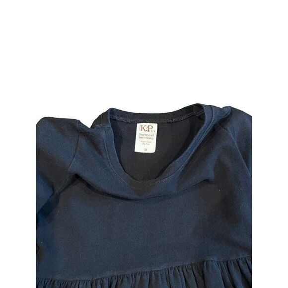 KPea Black Dress with White Lace Cuffs, Size 5 - Picture 3 of 4